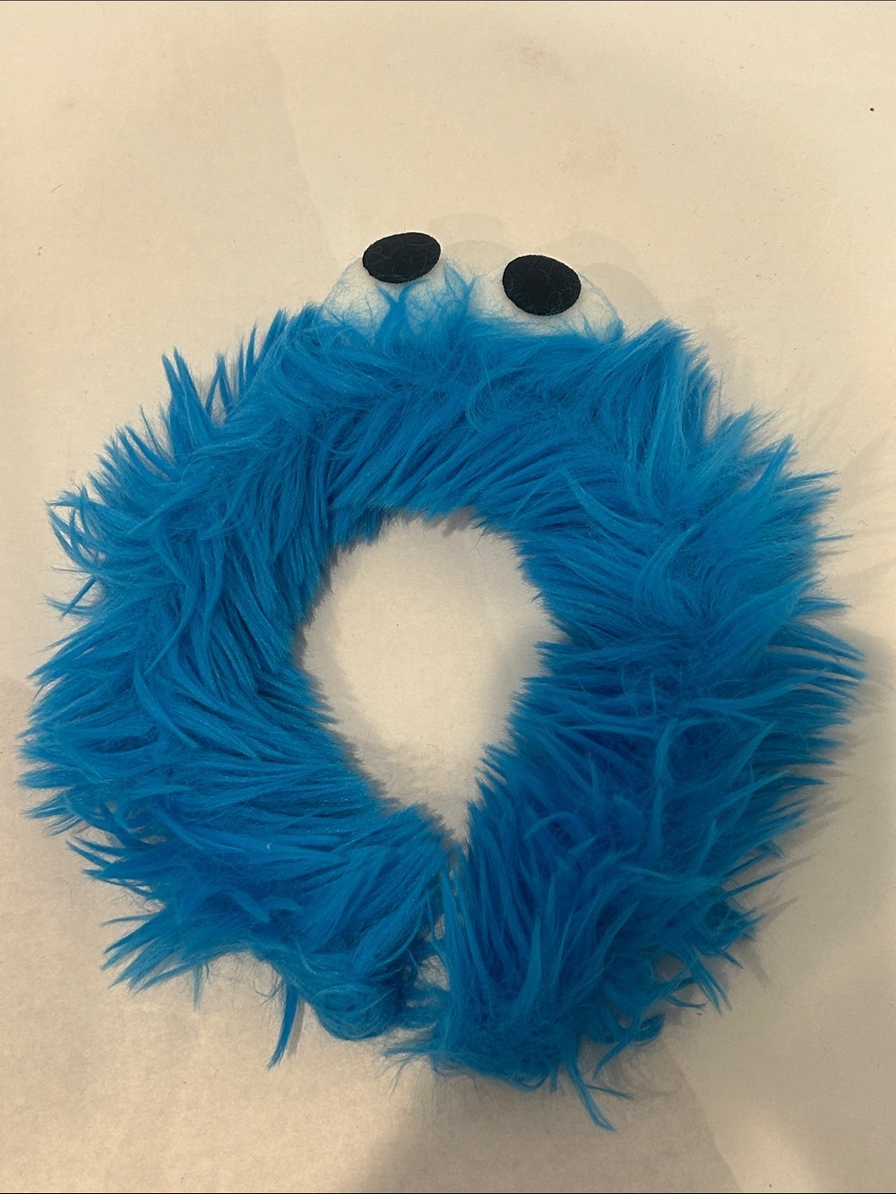 Blue Fuzzy Cookie Monster Headband with Character Eyes new kids one size